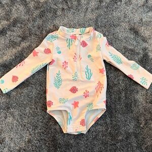 Carter's Pink Swimsuit with Sea Life Print